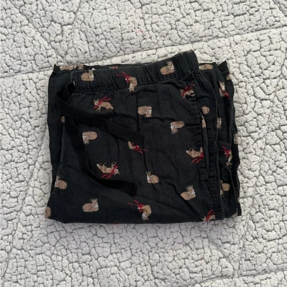 Black Pajama VICTORIA SECRET Pants with Animal Print - Picture 7 of 7